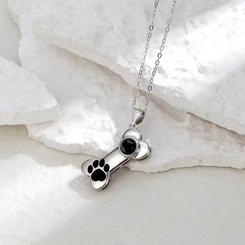 Photo projection pendant necklace