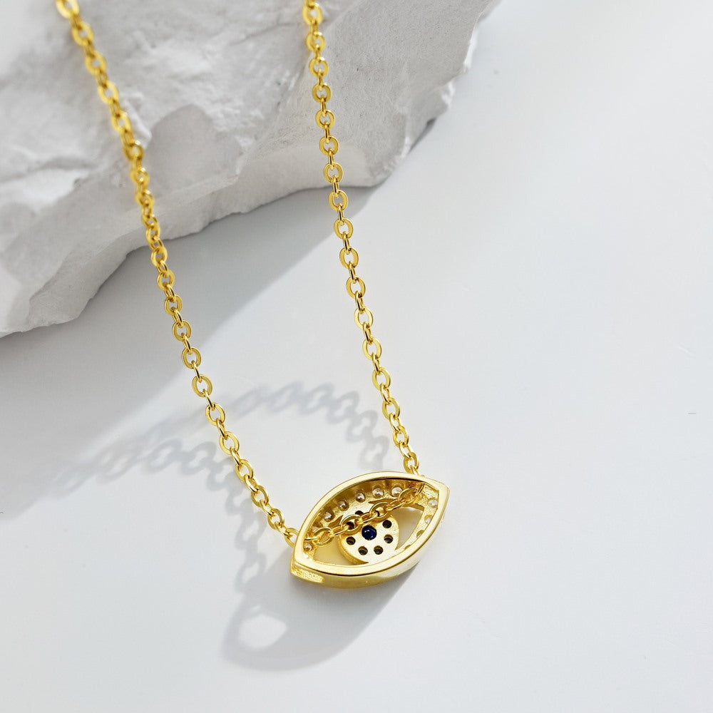 Collar con colgante de ojo de diablo de circón con personalidad de moda