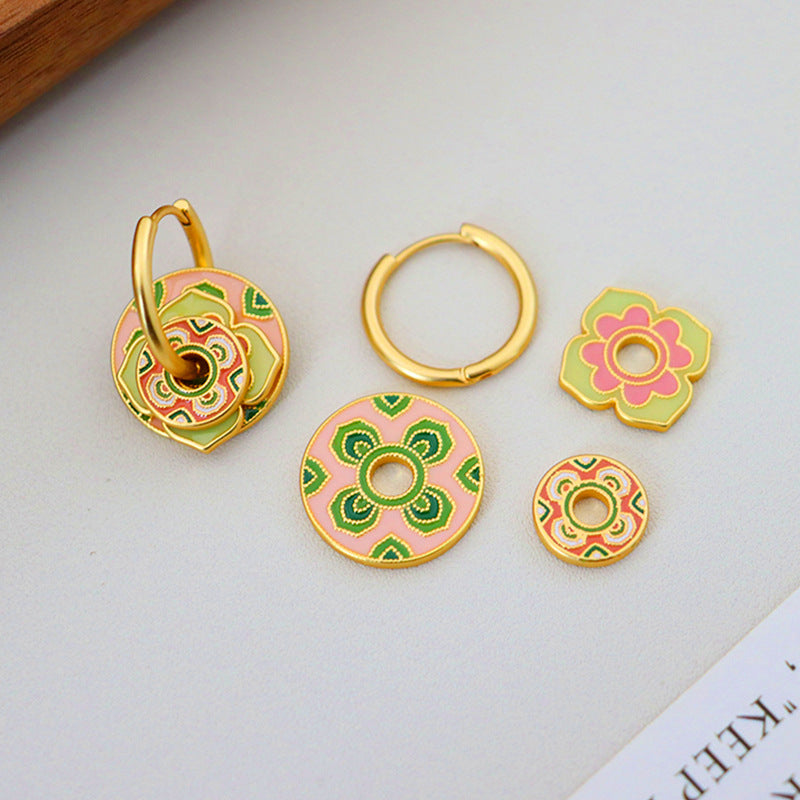 Pendientes de estilo antiguo oriental de estilo étnico exquisito.