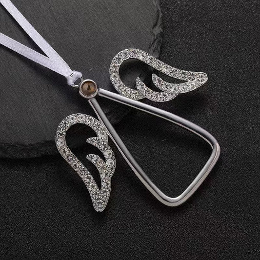 Photo Projection Angel Wings Necklace