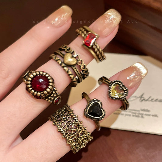 خاتم قلب مفتوح عتيق