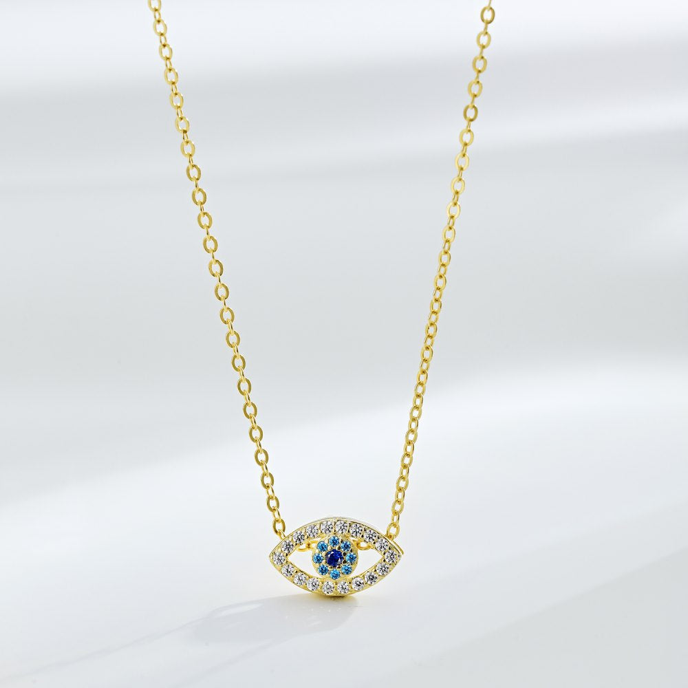 Collar con colgante de ojo de diablo de circón con personalidad de moda