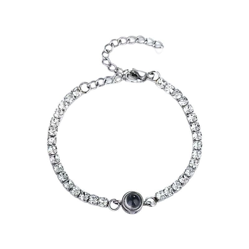 Pulsera fotográfica con proyección de diamantes de colores