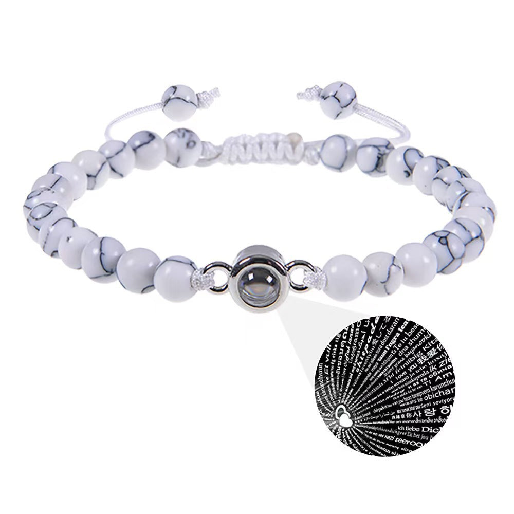 Sandstone projection photo bracelet