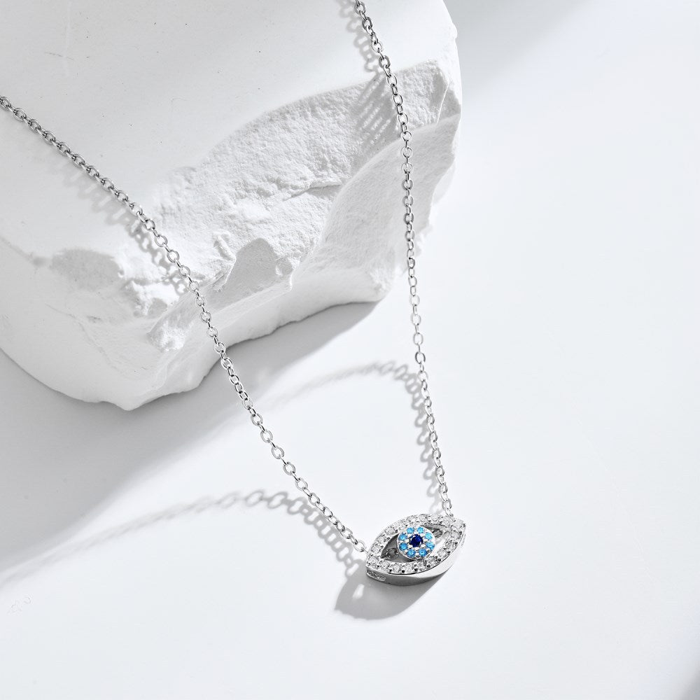 Collar con colgante de ojo de diablo de circón con personalidad de moda