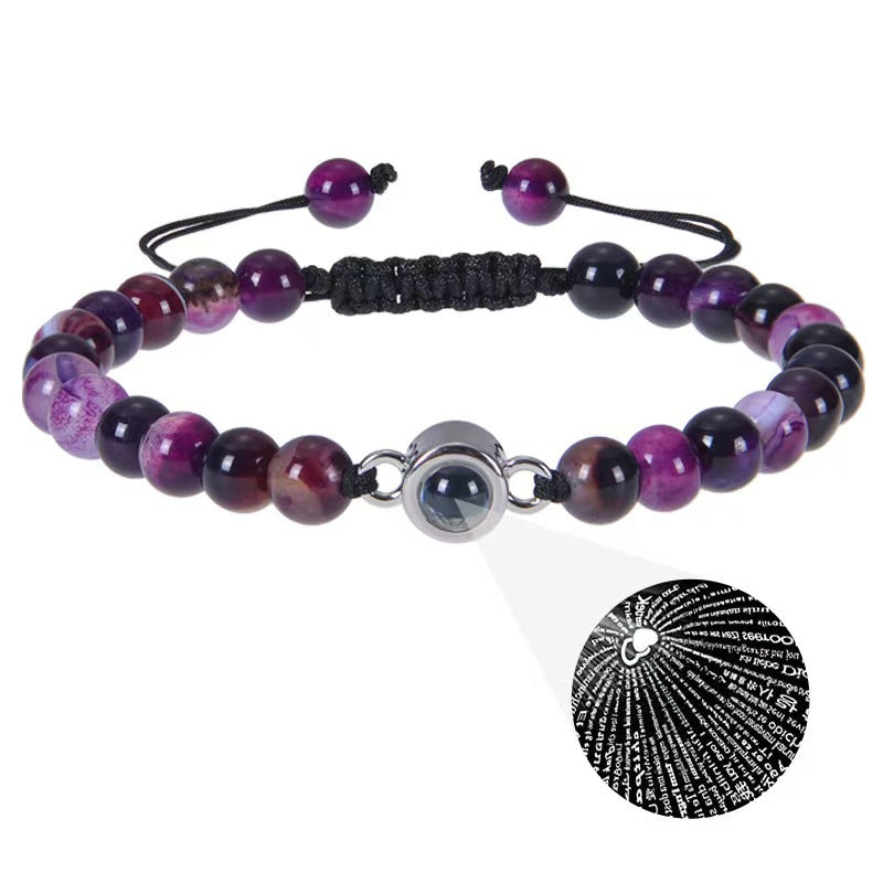 Sandstone projection photo bracelet