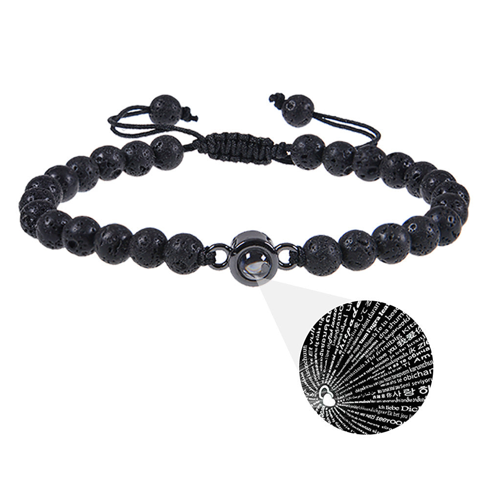 Pulsera turquesa con proyección de fotos