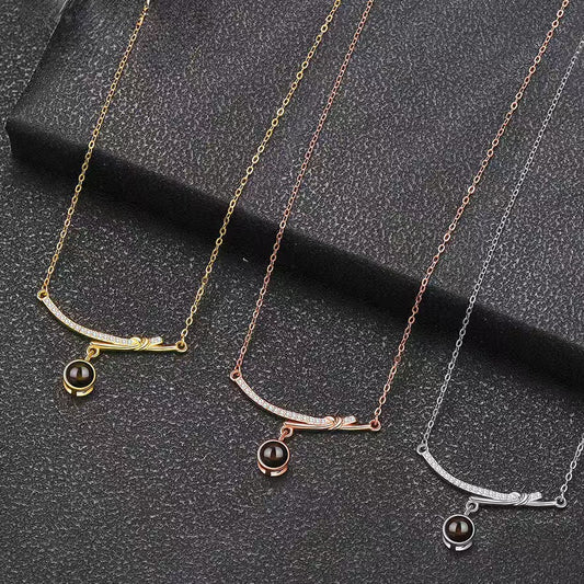 Photo Projection Butterfly Necklace