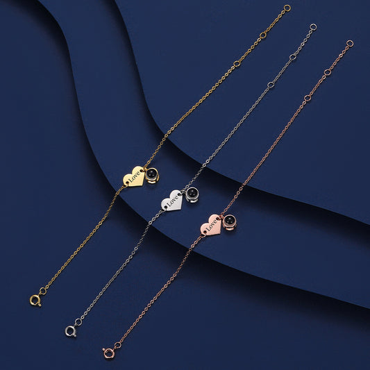 Photo Projection Heart Shaped Bracelet