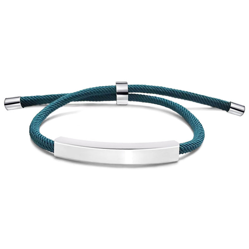Pulsera trenzada grabada con láser