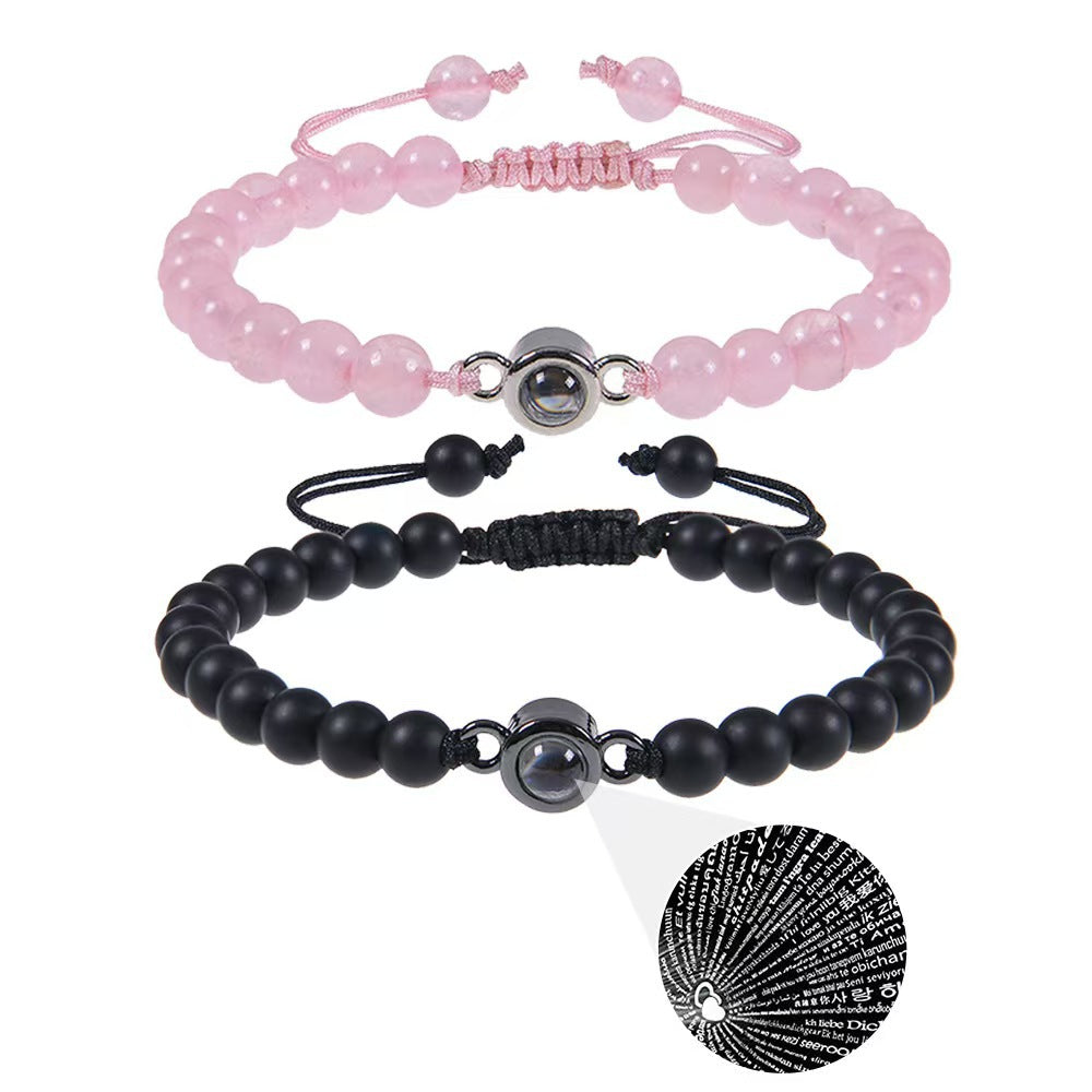Sandstone projection photo bracelet