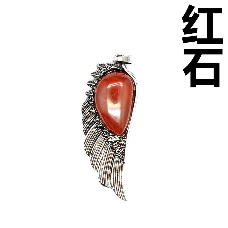 Punk Vintage Crystal Wing Pendant