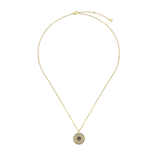 Simple and stylish personality round devil eye necklace - jewelryweilin