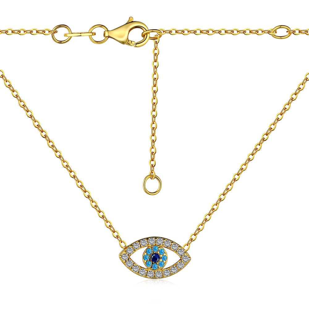 Collar con colgante de ojo de diablo de circón con personalidad de moda
