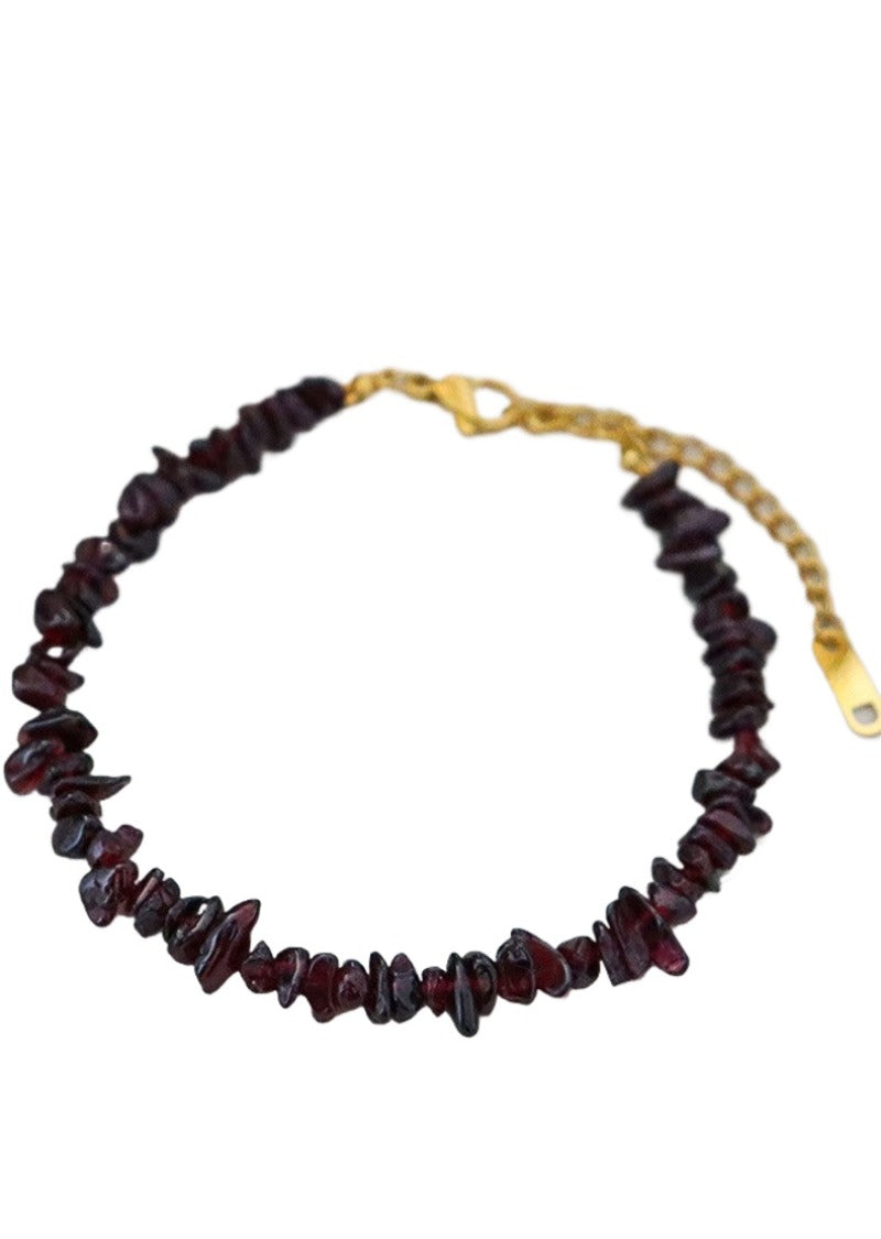 Exquisito collar vintage de piedra natural para mujer
