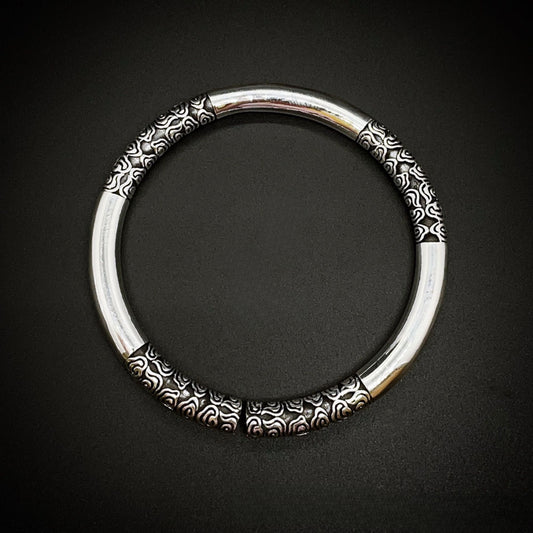 Pulsera de plata de ley con nube auspiciosa de estilo chino