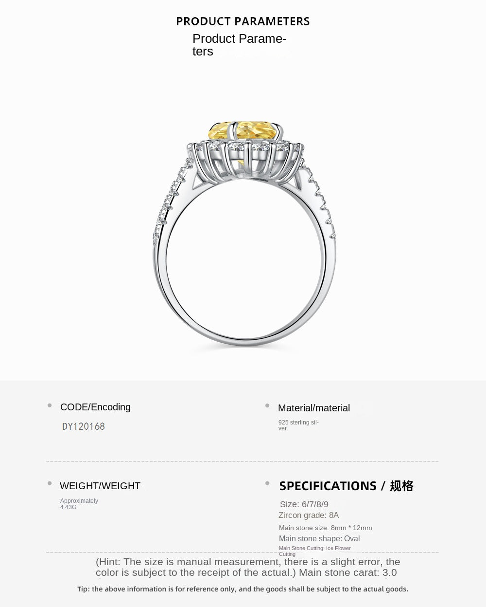 Anillo clásico de circonita con diamante de alto carbono y corte de flor de hielo brillante y noble
