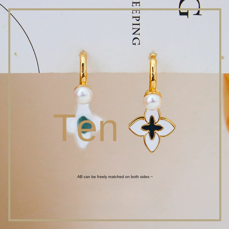 Pendientes multiusos personalizados de trébol de cuatro hojas