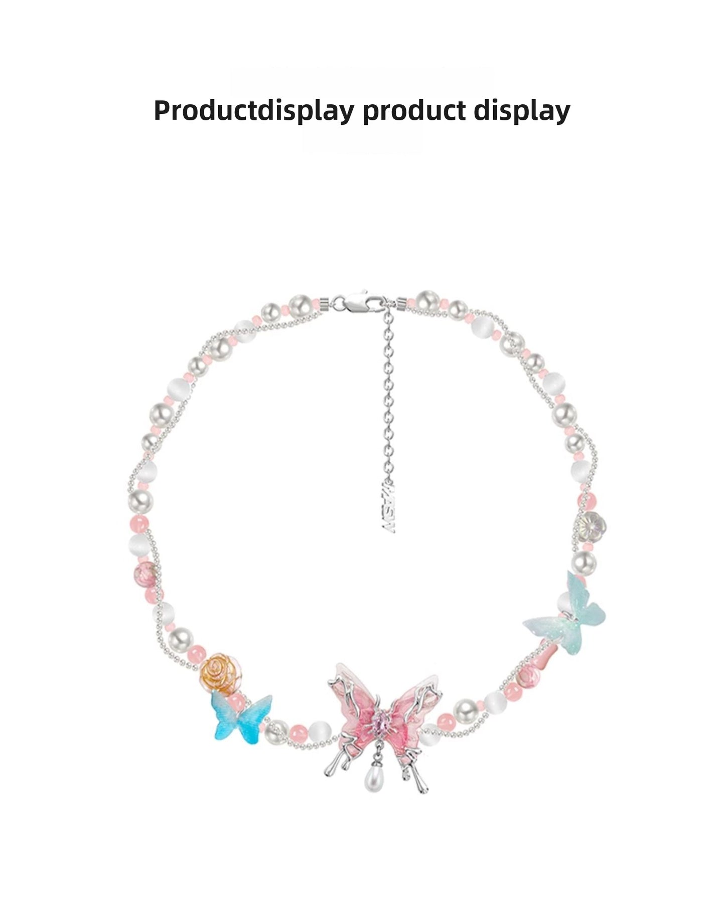 Collar de mariposas de colores