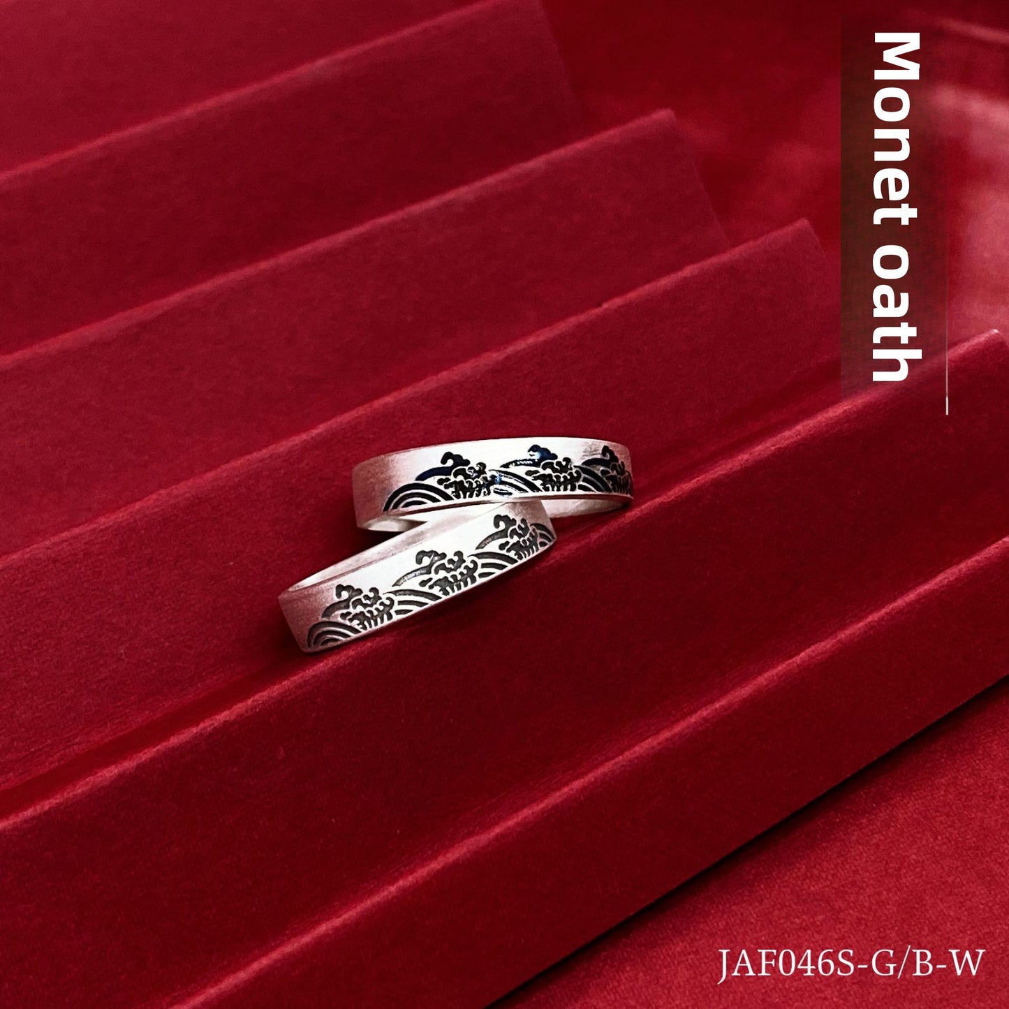 Anillo de pareja de lujo en plata de ley