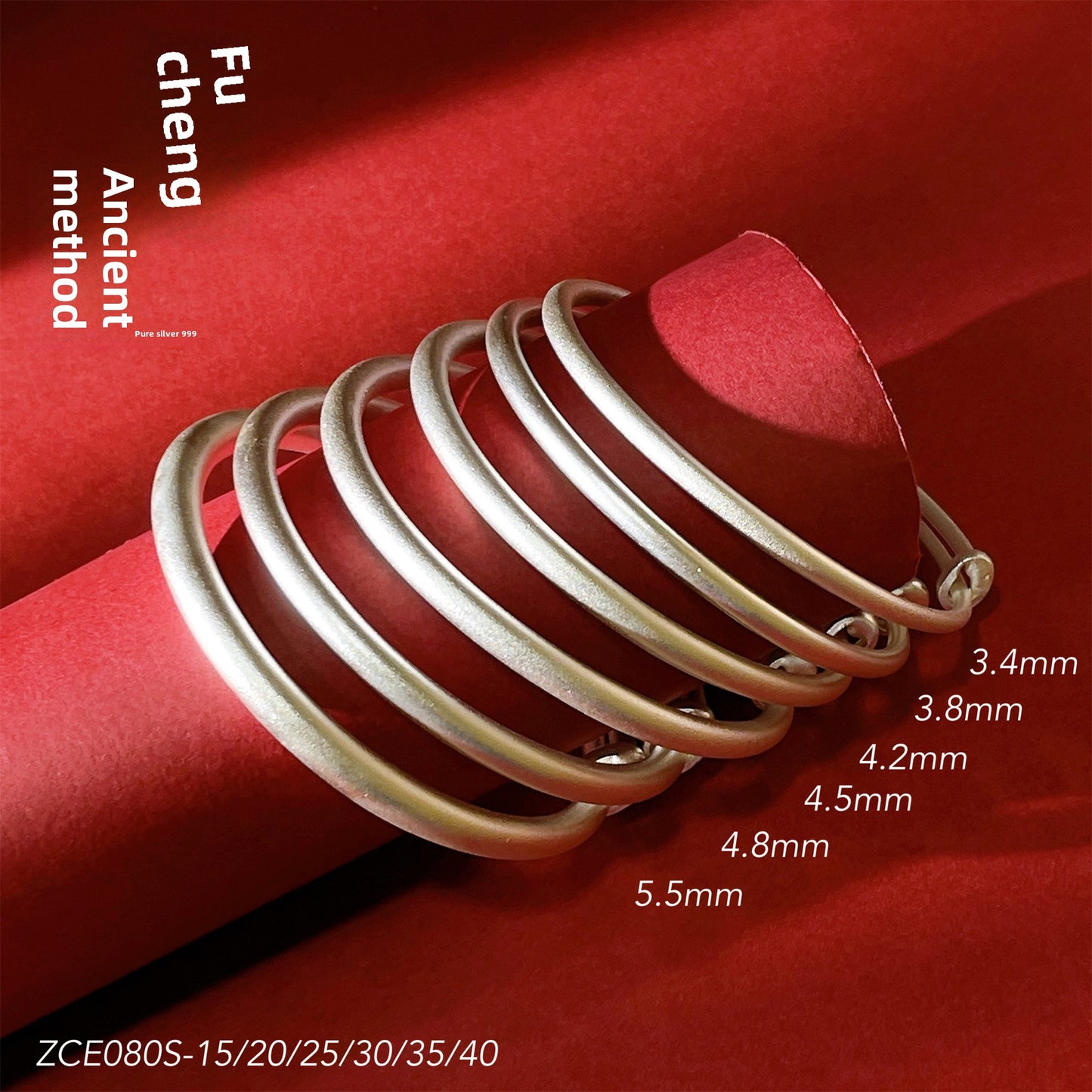 Pulsera de plata de ley de moda