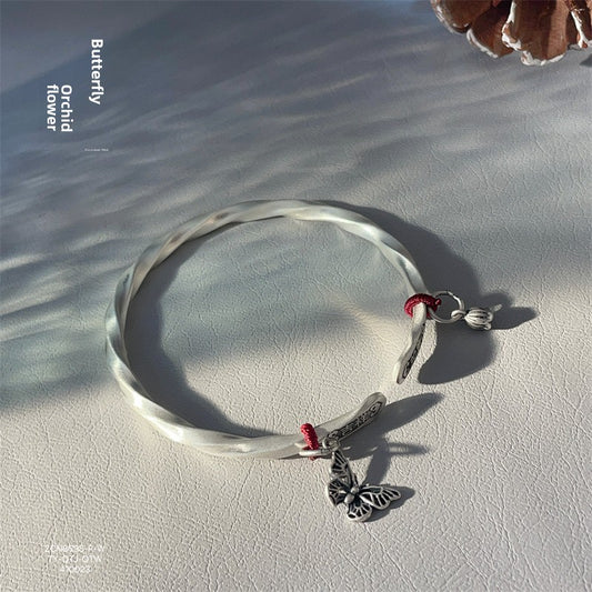 Butterfly Bell Sterling Silver Bracelet - jewelryweilin