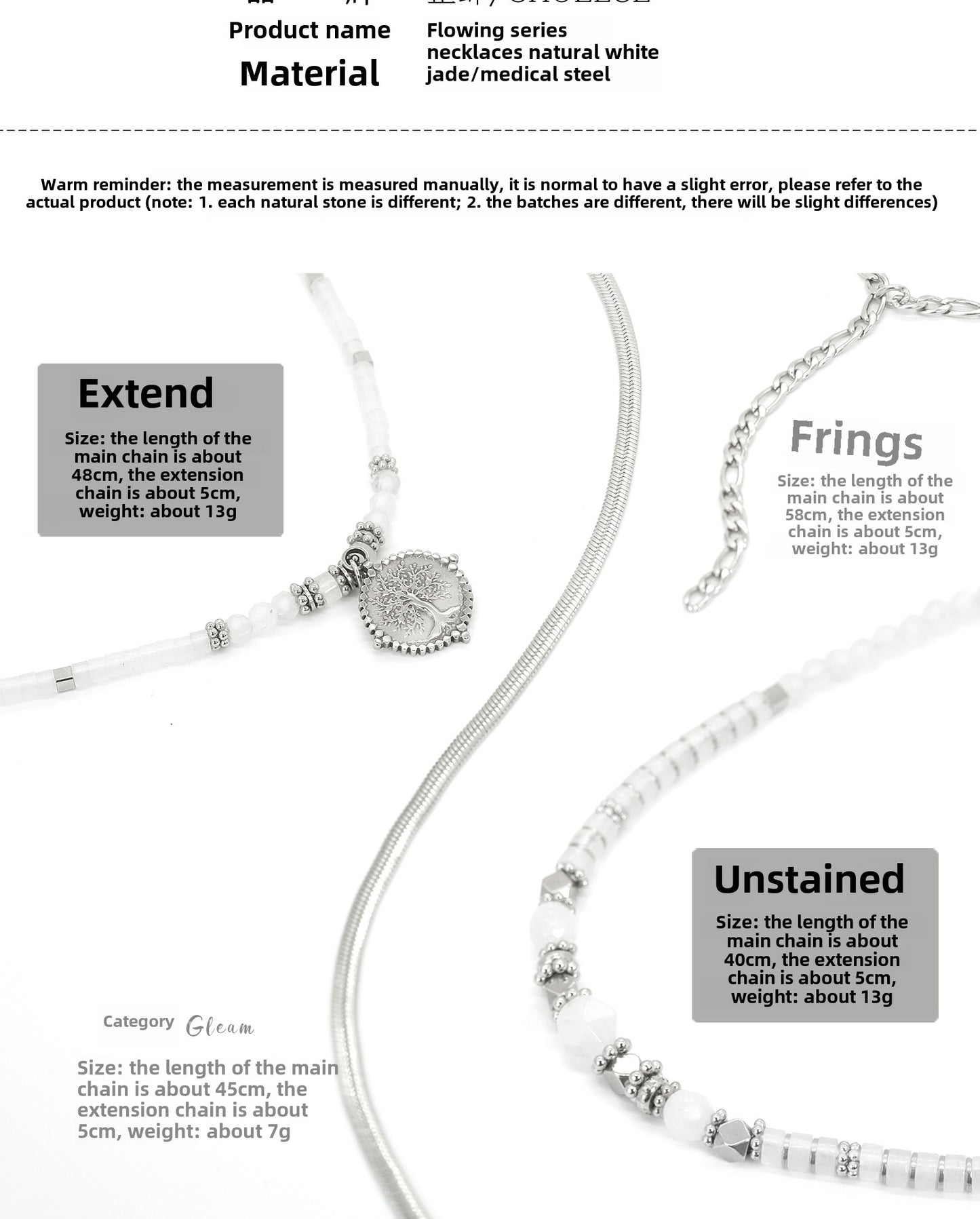 Snowstorm necklace