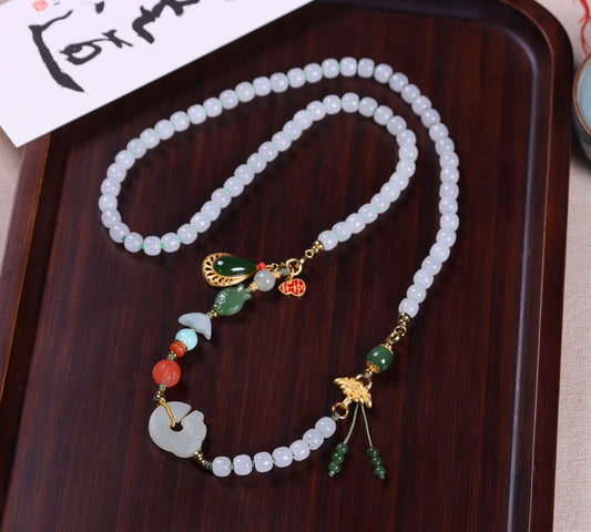 Collar de jade hetiano de doble propósito de moda