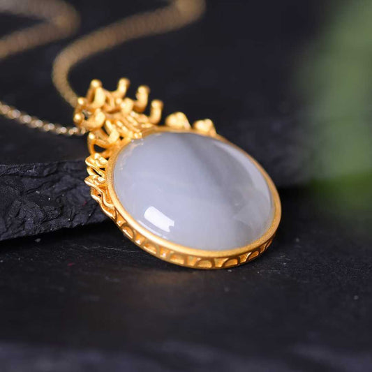 Ancient Craft Silver "South Heaven Gate & Black Jade" Pendant