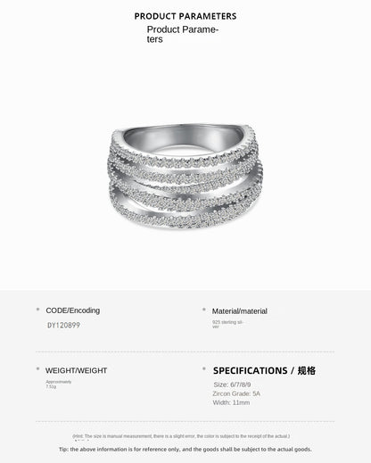 Anillo de diamantes en espiral moderno y personalizado.