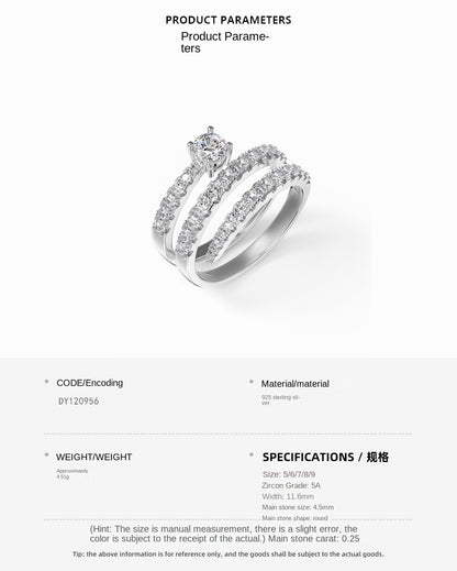 Anillo de diamantes en espiral moderno y personalizado.