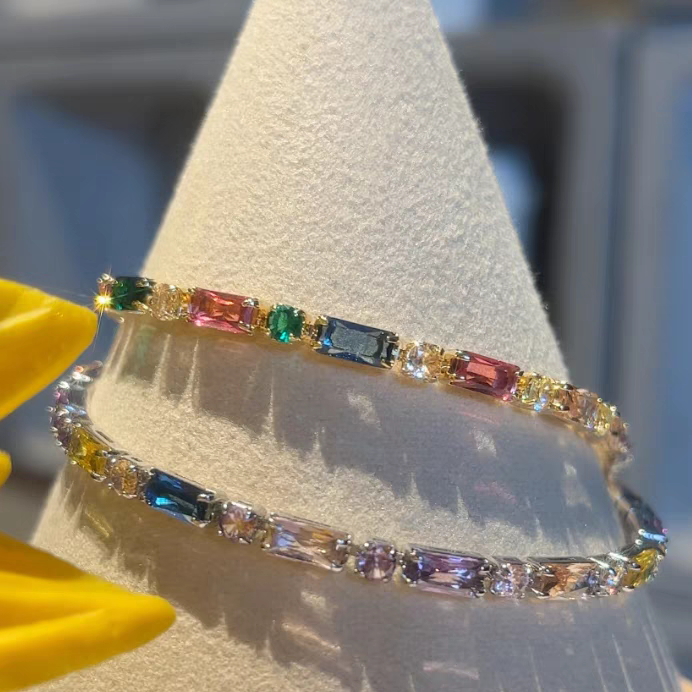 Young popular lucky colored zircon bracelet