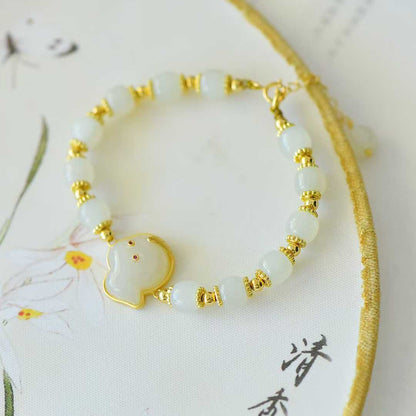 925 Silver Inlaid Hetian Nephrite "Spiritual Snake & Fortune Activation" Bracelet