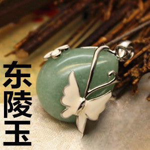 Teardrop Butterfly Shaped Crystal Pendant