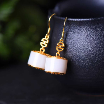 925 Silver Inlaid Nephrite "Bulgari" Lulu Tong Jewelry Set