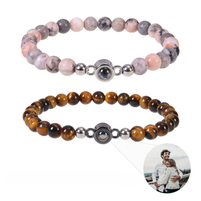 Pulsera de piedra natural con proyección fotográfica