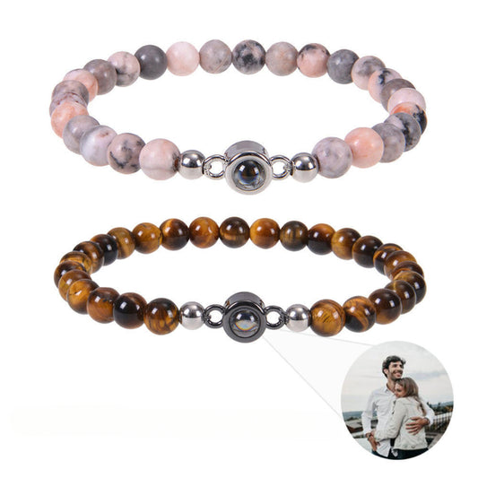 Pulsera de piedra natural con proyección fotográfica
