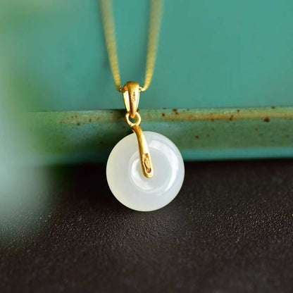 925 Silver Inlaid Hetian Enamel Peacock Spreading Its Tail Pendant