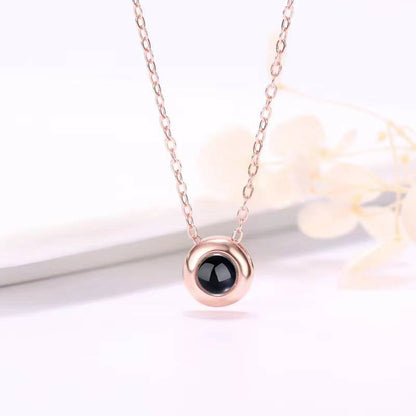 Photo Projection Round Necklace