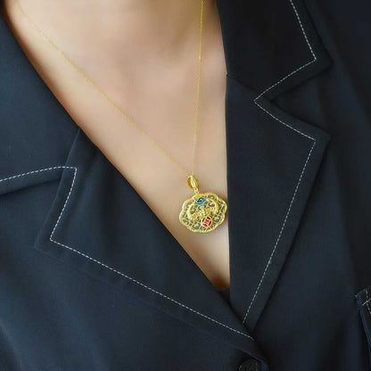 925 Silver Inlaid Nephrite "Where the Heart Belongs" Pendant