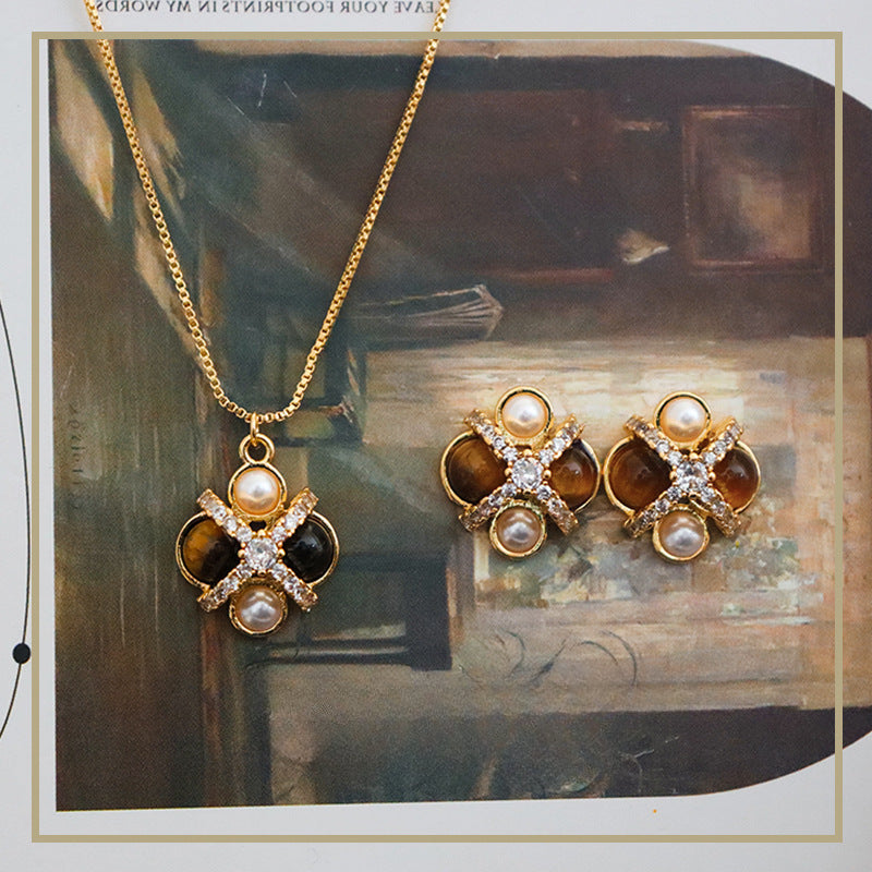Collar de circonitas de lujo para mujer