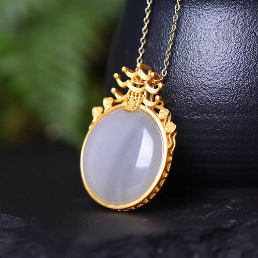 Ancient Craft Silver "South Heaven Gate & Black Jade" Pendant