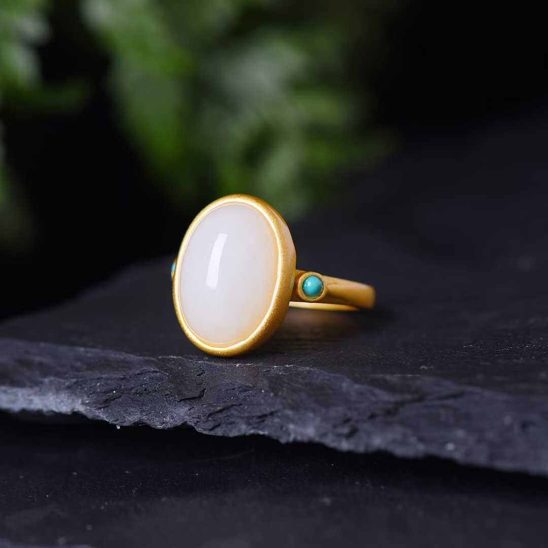 925 Silver Inlaid Hetian Jade and Enamel Set