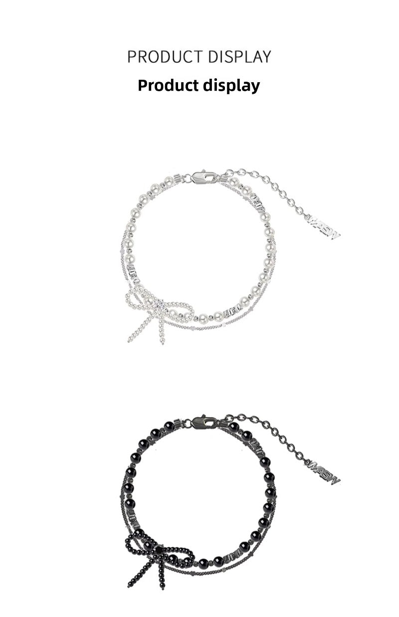 Bowknot pearl bracelet
