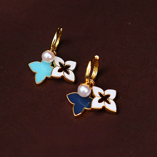 Pendientes multiusos personalizados de trébol de cuatro hojas