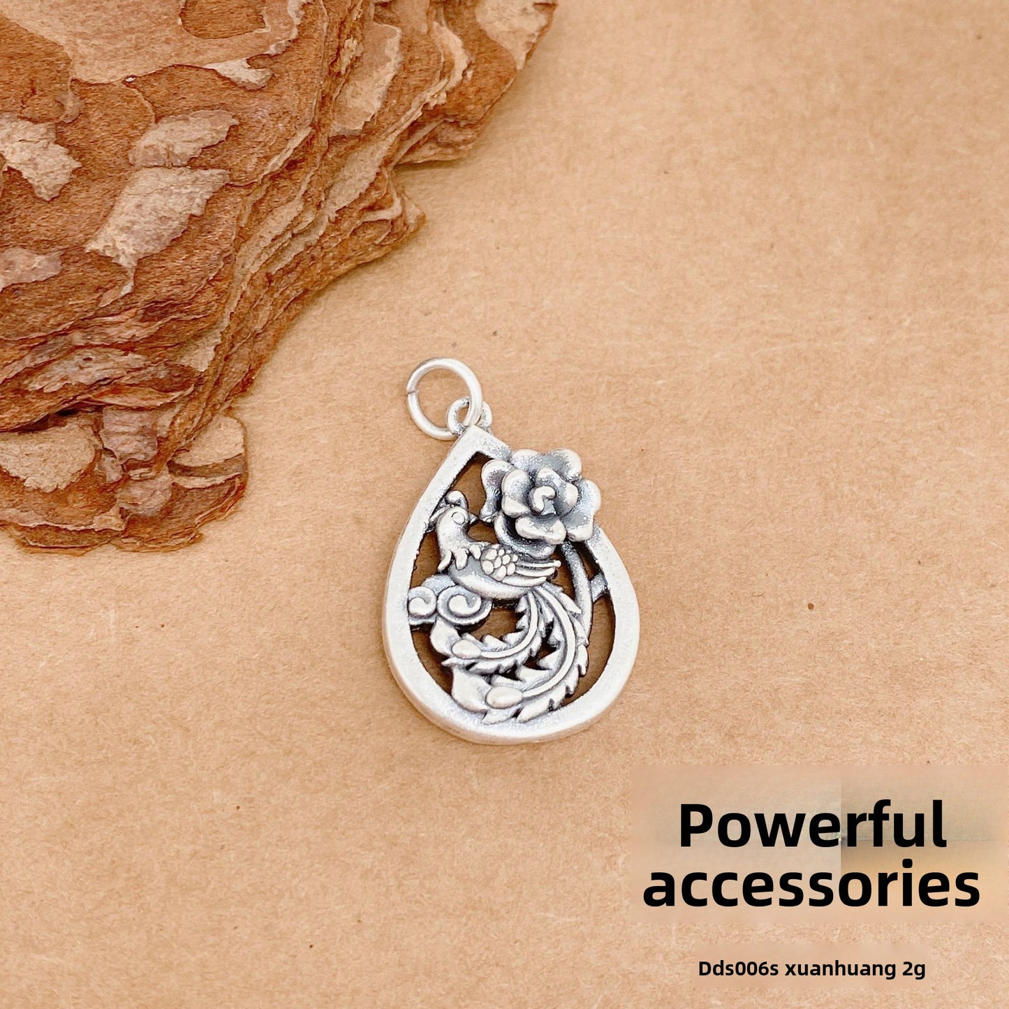 Accesorios colgantes de plata de ley tridimensionales personalizados