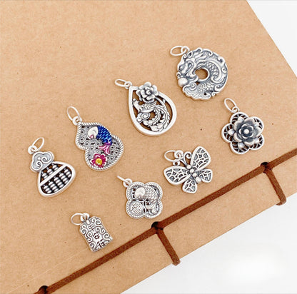 Accesorios colgantes de plata de ley tridimensionales personalizados