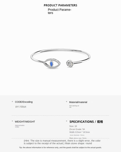 Pulsera de circonita de ojo de diablo moderna y de moda.
