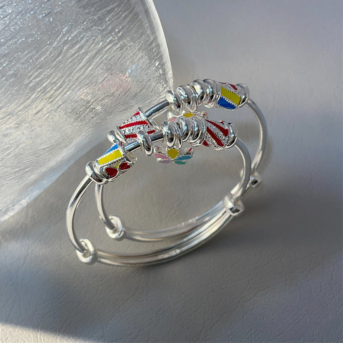 China A pair of colorful roller flower bracelets for children