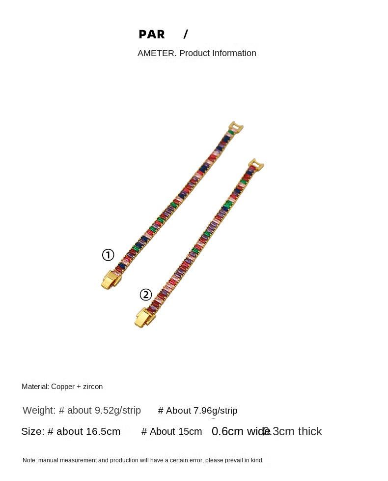 Pulsera de circón dopaminérgico con temperamento retro